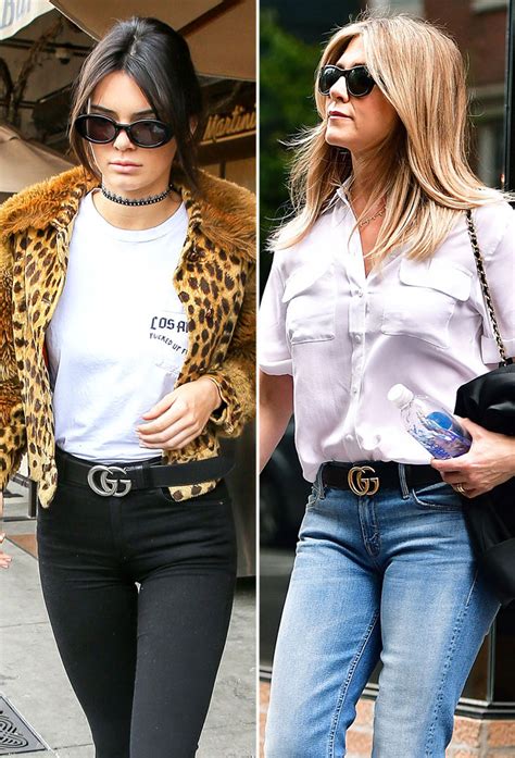 outfits with brown gucci belt|celebrities wearing gucci belt.